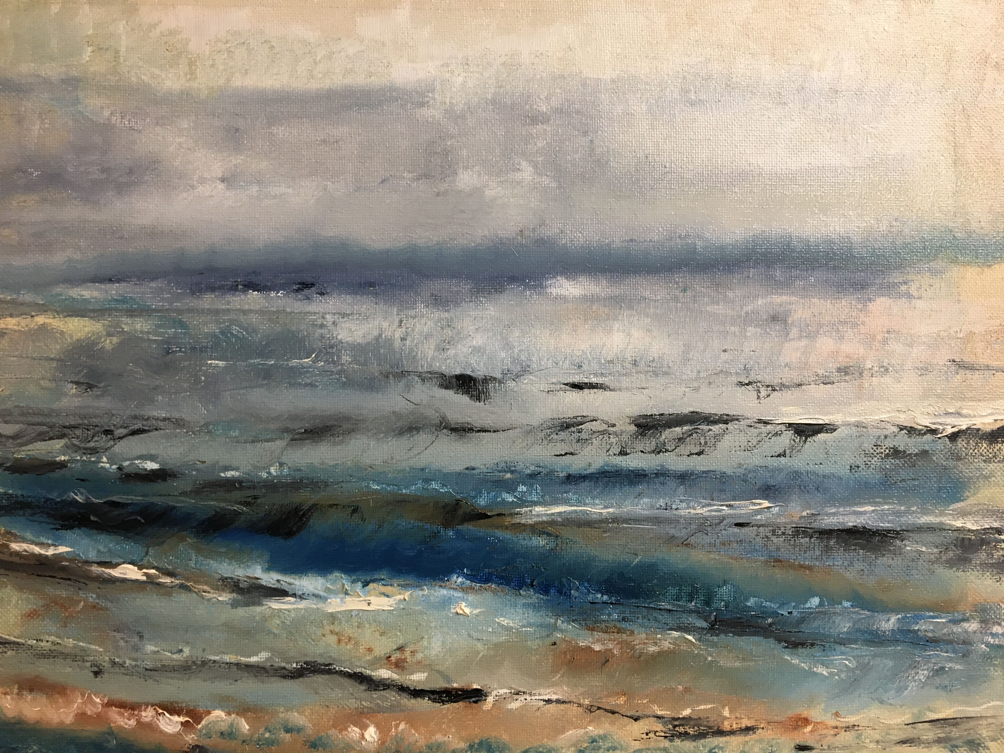 oil painting of sea